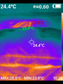 Mapa térmico com temperatura de 24.4ºC